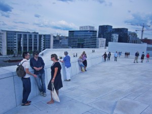 On top of Oslo's Opera House